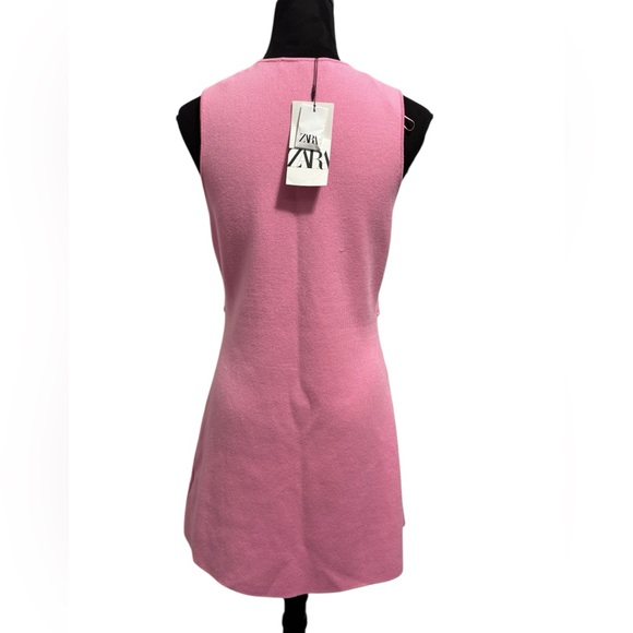Zara Pink Knit Cutout Sleeveless Dress - Picture 3 of 12